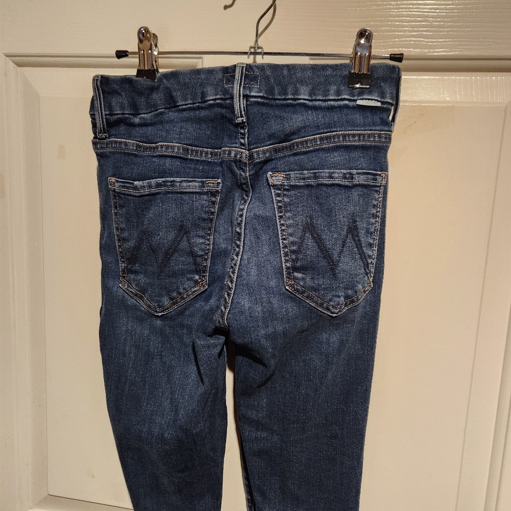 MOTHER High Waisted Looker Skinny Jeans Teaming Up Wash Size 26 - Picture 11 of 12